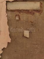 Berkes A jelzéssel: Nagyvárosi forgatag. Olaj, vászon, javított. Fa keretben. 55×68 cm