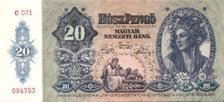1941. 20P(2x) egymásutáni sorszámokkal T:I