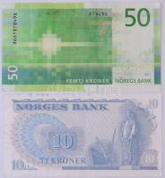 Norvégia 1983. 10K + 2017. 50K T:III
Norway 1983. 10 Kroner + 2017. 50 Kroner C:F