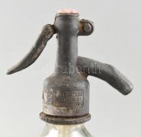 Kőbányai Polgári Serfőző Szikvizgyára Budapest, régi szódásüveg, Szekerka Sámuel Battonya feliratos ...