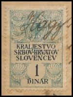 1920 A zentai adóhivatal kimutatása, kétnyelvű okmány jugoszláv illetékbélyeggel