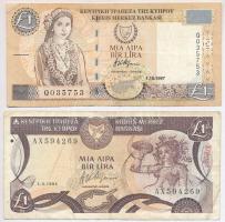 Ciprus 1994. 1Ł + 1997. 1Ł T:III Cyprus 1994. 1 Pound + 1997. 1 Pound C:F Krause P#53, P#57