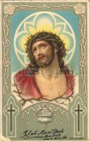 1916 Jézus / Jesus. Art Nouveau, litho (EK)