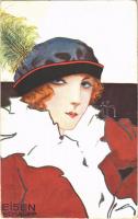 1917 Art Nouveau lady. W.R.B. & Co. Serie Nr. 22-78. s: Eisen Schaupp (EK)