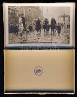 1938 Felvidék szivarkásdoboz a Kassára bevonuló Horthy képével / Cigar box with picture of Horthy