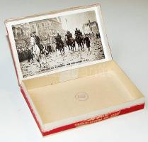 1938 Felvidék szivarkásdoboz a Kassára bevonuló Horthy képével / Cigar box with picture of Horthy