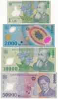 Románia 1996. 50.000L + 1998. 1000L + 5000L + 10.000L + 1999. 2000L + 2000. 10.000L + 2001. 50.000L ...