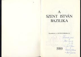 1989 Szent István bazilika ismertető kiadvány, dedikálva a Szent Jobb őre által