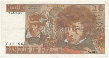 Franciaország 1978. 10Fr T:III France 1978. 10 Francs C:F Krause P#150