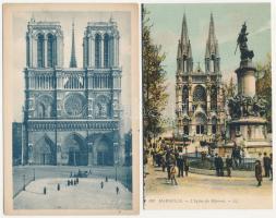 17 db RÉGI francia város képeslap vegyes minőségben / 17 pre-1945 French town-view postcards