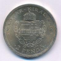 1935. 2P Ag "Rákóczi" T:1- patina Adamo P7.2