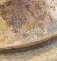 Ezüst (Ag) talpú kristály váza. Jelzett, hibátlan. 21 cm