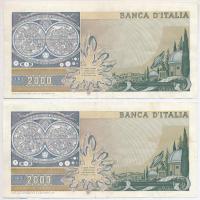 Olaszország 1973. 2000L (2x) sorszámkövetők "RA 364493 H - RA 364494 H" T:III
Italy 1973....