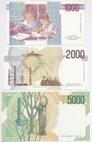 Olaszország 1985. 5000L + 1990. 1000L + 2000L T:I-,II 
Italy 1985. 5000 Lire + 1990. 1000 Lire + 20...