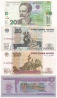 1919-2018. Orosz és szovjet utódállambeli 8xklf bankjegytétel T:II-III 1919-2018. Russian and Post-Soviet states 8xdiff banknote lot C:XF-F