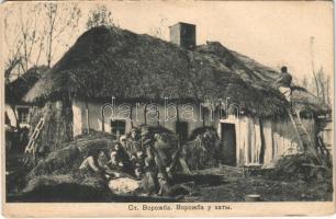 1915 Vorozhba, Ukrainian folklore, hut (EK)