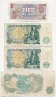 Nagy-Britannia 1966-1970. 1Ł + 1972. 5p "6. sorozat" + 1981-1984. 1Ł (2x) T:III 
United K...