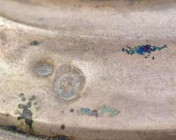 Ezüst (Ag) talpú kristály váza. Jelzett, nagyon apró lepattanással . 17 cm