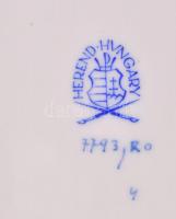 Herendi Rotschild mintás porcelán dohányzó szett. Hamutartó, gyufa tartó, csikknyomó. Kézzel festett...