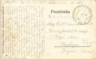 1915 Gorlice, Ulica Wl. Jagielly / street view (EK) + "K.U.K. HAUPTFELDPOSTAMT"