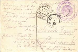 1915 Lublin, Schloss / Zamek / castle + "K.u.K. Infanterieregiment No. 2. 4./XIV. Marschkompagn...