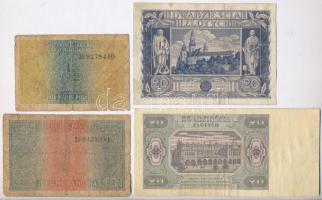 Lengyelország / Német megszállás 1917. 1/2M + 1M + Lengyelország 1936. 20Zl + 1948. 20Zl T:III,III-
...