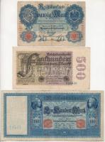 Német Birodalom 1910-1942. 6xklf bankjegytétel T:III
German Empire 1910-1942. 6xdiff banknote lot C...