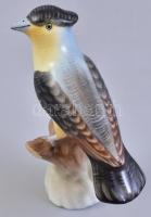 Herendi porcelán madár, kézzel festett, jelzett, kis kopásnyomokkal, m: 9,5 cm