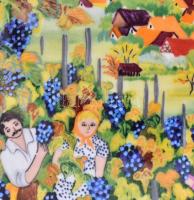 2 db Luisenburg Bavaria német porcelán dísztányér, Elfi Dorn (1929-2014) által tervezett mintával. F...