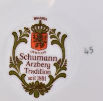 Bavaria Schumann Arzberg áttört szélű, virágmintás porcelán tányér, matricás, jelzett, hibátlan, d: ...