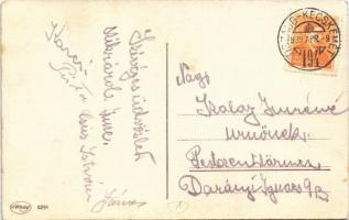 1939 Children art postcard, farewell, airplane. Amag 0291. + "TISZAUG - KECSKEMÉT 194" vas...