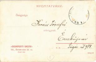 "Budapesti Bazár" Modern Magyar Divatlap (szerkeszti Radnay Erna) reklámlapja. Budapest VI...