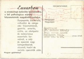 1937 "Eucarbon. Az egészség fekete gyémántja" Trenka F. gyógyszervegyészeti gyár engedélyé...
