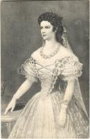 Erzsébet királyné (olajfestmény 1854-ből) / Kniebild der Königin Elisabeth / Empress Elisabeth of Austria (Sisi) s: Russ Ferenc (EK)