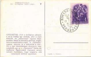 Székelyudvarhely, Odorheiu Secuiesc; Református kollégium, cipóosztás, studentika / Calvinist boardi...