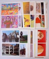 142 db MODERN vágatlan művész motívum képeslap / 142 modern uncut art motive postcards