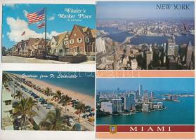 27 db MODERN amerikai város képeslap / 27 modern American (USA) town-view postcards