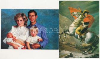 8 db MODERN motívum képeslap híres emberekkel / 8 modern motive postcards with famous people: Diana,...