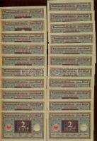 Német Birodalom/Weimari Köztársaság 1920. 2M (41x) barna "pecsét" egymásutáni sorszámokkal T:I