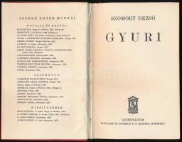 Szomory Dezső: Gyuri. A szerző által ALÁÍRT példány. Bp., én., Athenaeum. Kiadói aranyozott egészvás...