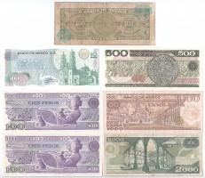 Mexikó 1972-1989. 10P-2000P (7db, 6xklf) T:I-III
Mexico 1972-1989. 10 Pesos - 2000 Pesos (7pcs, 6xd...