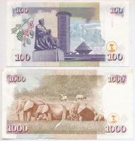 Kenya 2006. 100Sh + 1000Sh + 2008. 50Sh + 200Sh T:I,III
Kenya 2006. 100 Shilling + 1000 Shilling + ...