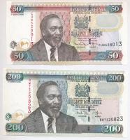 Kenya 2006. 100Sh + 1000Sh + 2008. 50Sh + 200Sh T:I,III
Kenya 2006. 100 Shilling + 1000 Shilling + ...