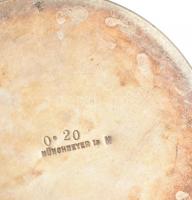 Alpakka tétel, össz. 8 db: 6 db Hacker kupica, m: 7,5 cm; Hacker tojástartó, m: 7 cm; Münchmeyer kan...