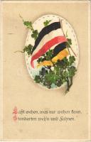 WWI German and Austro-Hungarian K.u.K. military propaganda with flags. litho (EK)