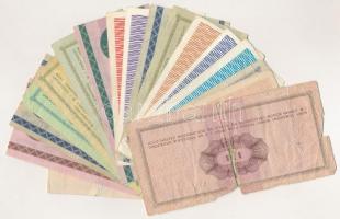 Vegyes 18db-os lengyel, bolgár és cseh turistautalvány T:II-,III,IV