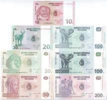 Kongó 1997-2013. 10c-200Fr (7xklf) T:I Congo 1997-2013. 10 Centimes - 200 Francs (7xdiff) C:UNC