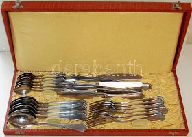 24 darabos teljes alpakka evőeszköz-készlet eredeti dobozban