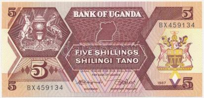 Uganda 1987. 5Sh T:I Uganda 1987. 5 Shillings C:UNC Krause P#27