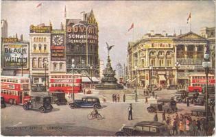 London, Piccadilly Circus, autobus, automobile (EK)